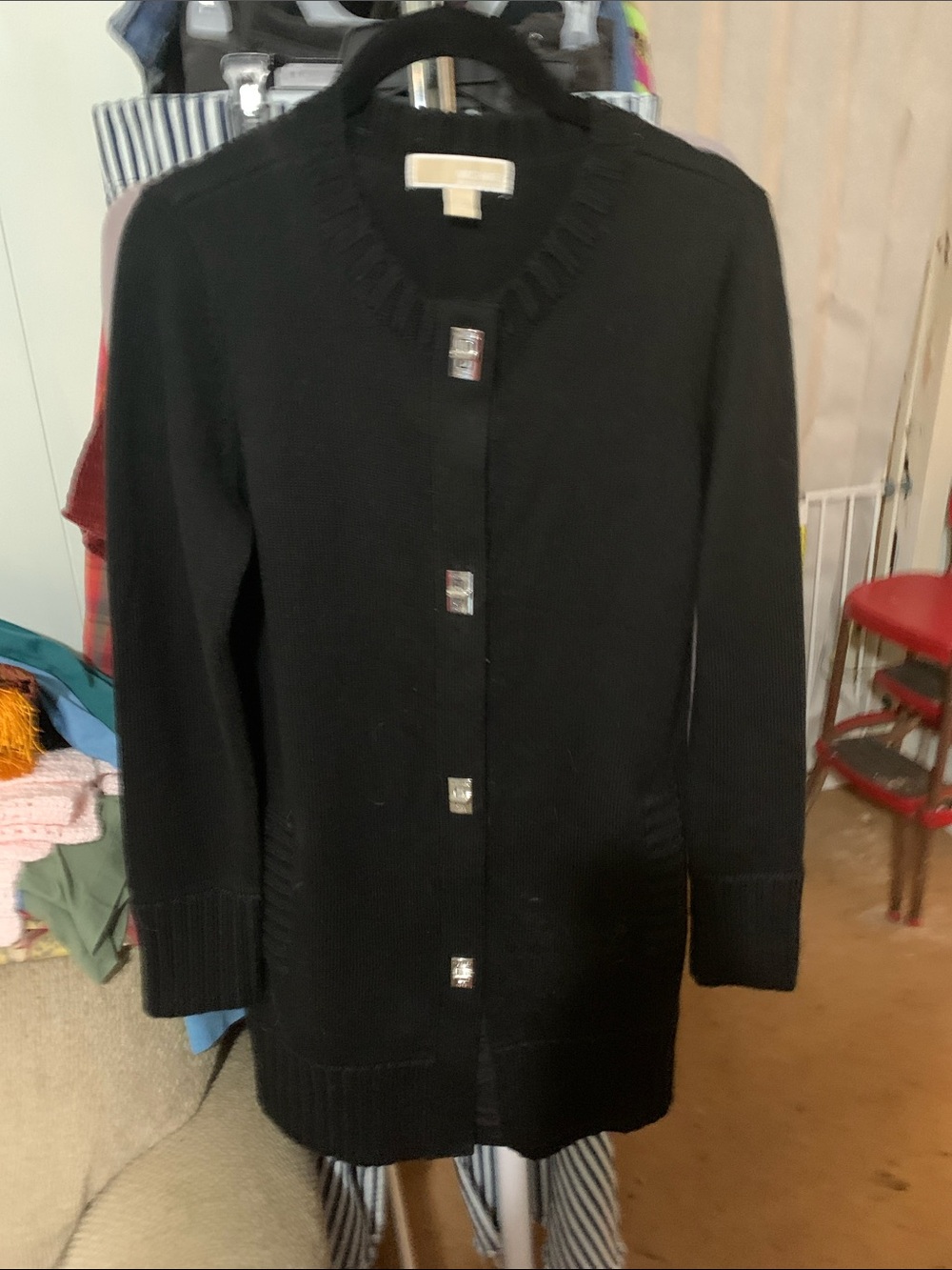 Michael Kors Cardigan with Silver Toggle Closures Sz S